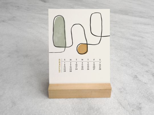 Mid-Century Modern 2024 Desk Calendar