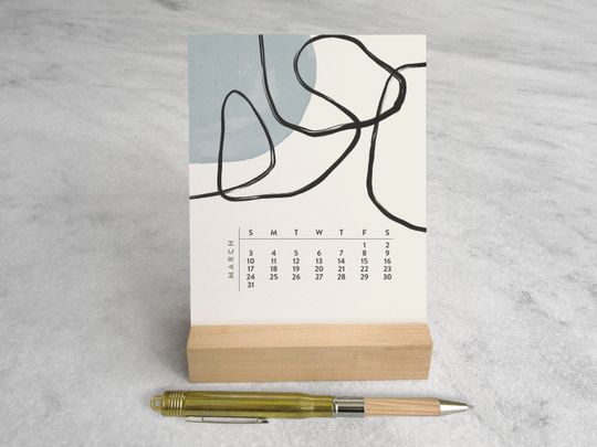 Mid-Century Modern 2024 Desk Calendar