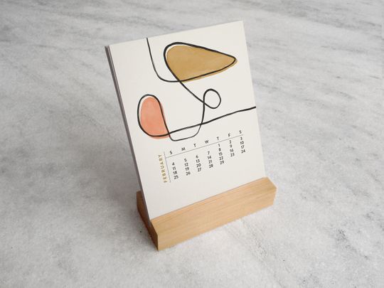 Mid-Century Modern 2024 Desk Calendar