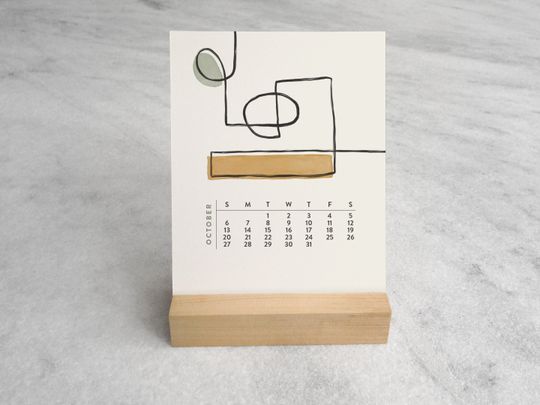 Mid-Century Modern 2024 Desk Calendar