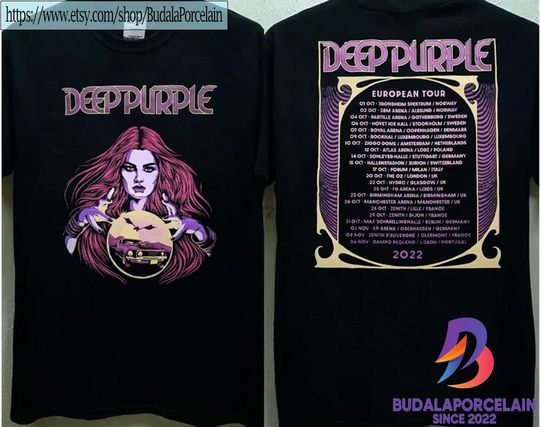 Deep Purple European Tour 2022 T-Shirt, European Tour Shirt