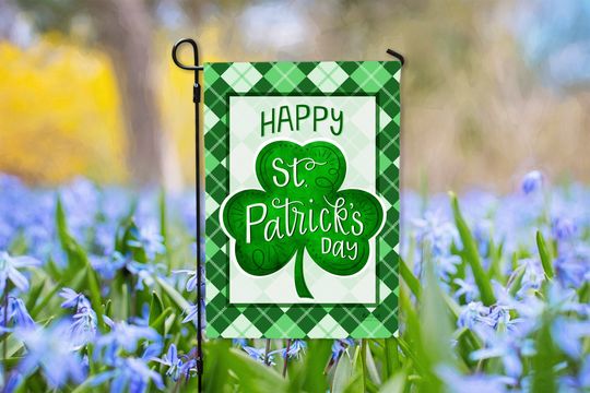 St Patricks Day Shamrock Flag - Happy Saint Patricks Day - St Patty's Day