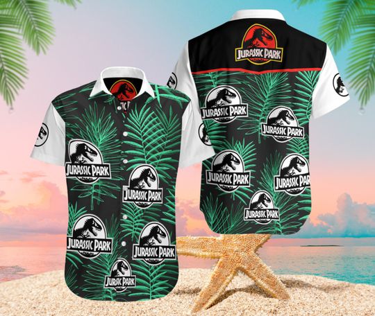Jurassic Park Hawaiian Shirt Dinosaur Park Movie Hawaiian Shirt