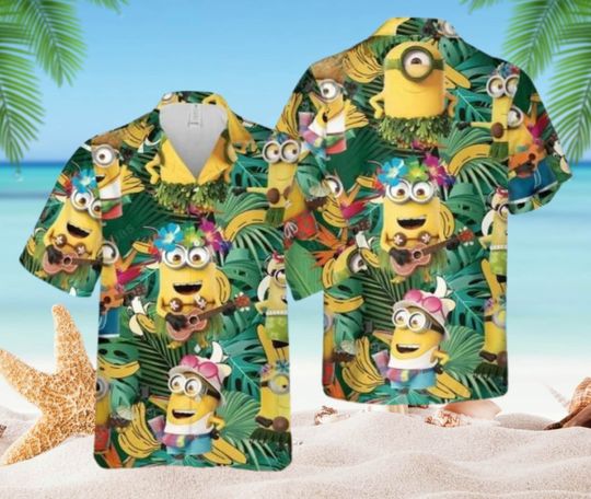 3D Minion Tropical Hawaiian Shirt