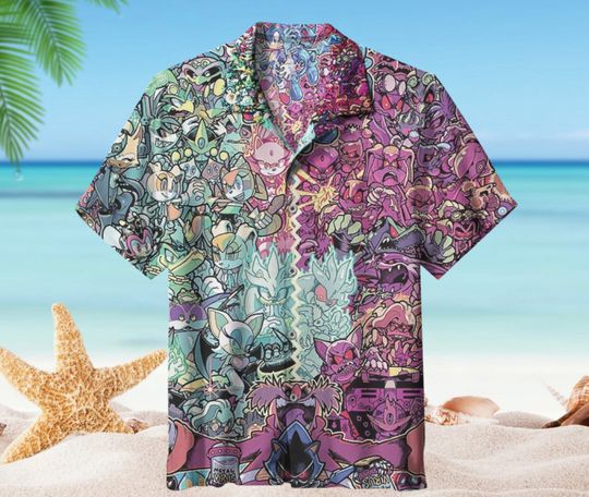 3D Sonic the Hedgehog Hawaiian Shirt