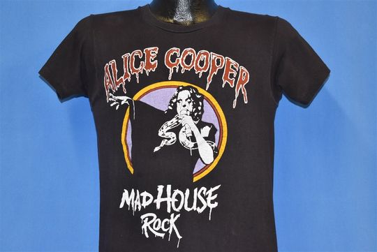Alice Cooper Madhouse of Rock 1979 World Tour Horror T-Shirt