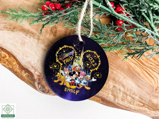 Personalized Disney Trip Ornament, Disneyland Christmas Ornament 2022