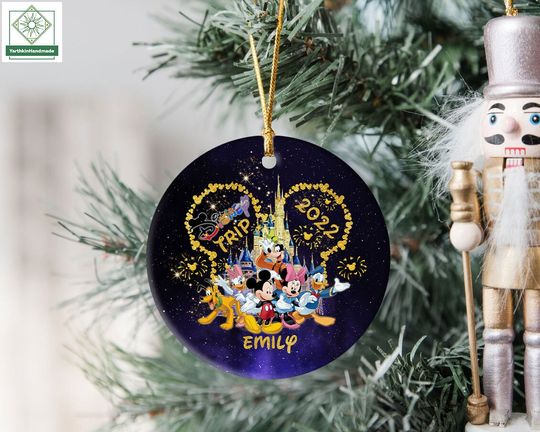 Personalized Disney Trip Ornament, Disneyland Christmas Ornament 2022