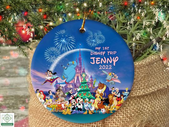First Trip to Disney Ornament Personalized, Disneyland Ornament 2022