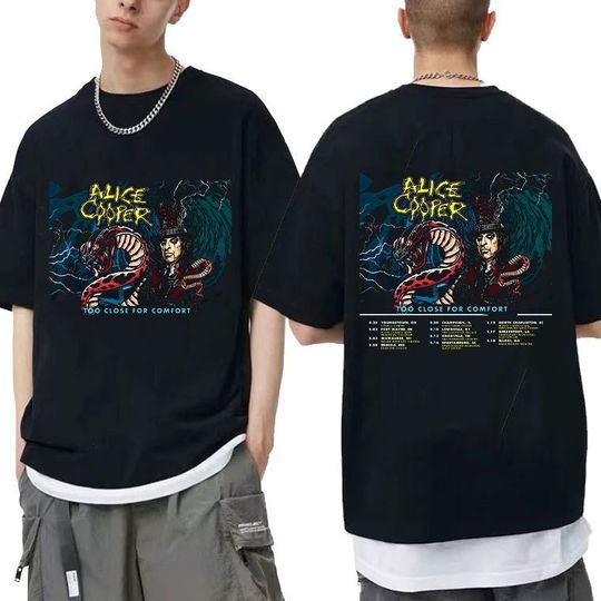 Alice Cooper Shirt, Too Close For Comfort Tour 2023 Double Sided Shirt