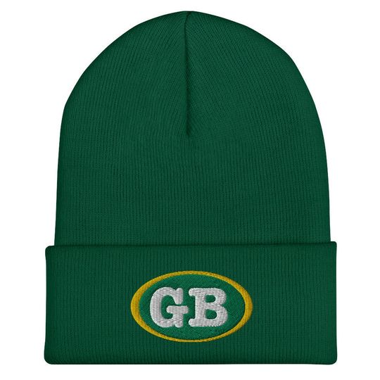 Green Bay GB - Premium Cuffed Beanie -  Wisconsin Football