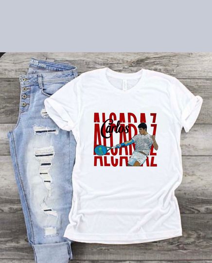 Carlos Alcaraz  TShirt, Carlos Alcaraz Tennis Player Frances Tiafoe T-Shirt