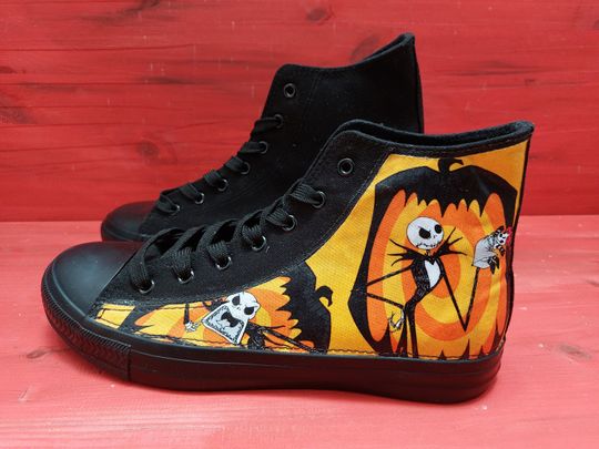 Jack Skellington Pumpkin high top sneakers