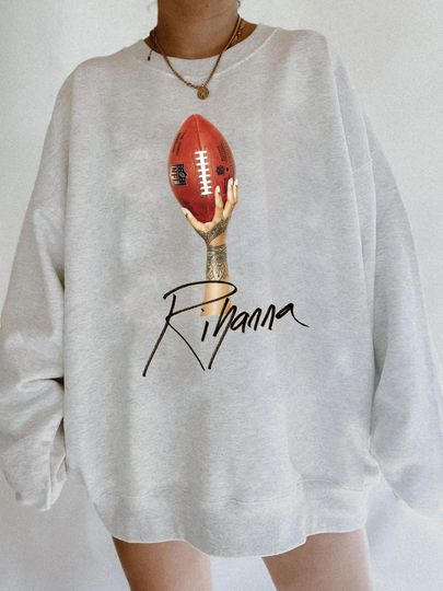 Rihanna Hand Football Halftime Show Sweatshirt, Rihanna Bowl Sweatshirt