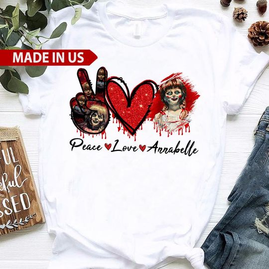 Annabelle Doll Shirt, Peace Love Annabelle