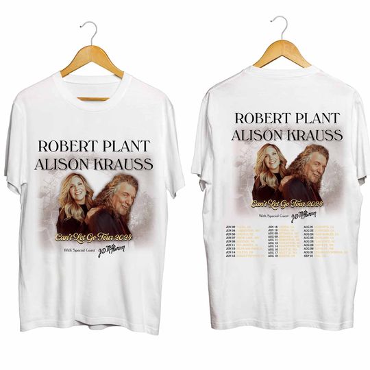 Robert Plant and Alison Krauss 2024 Tour Double Sided Shirt
