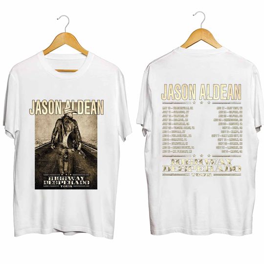 Jason Aldean Highway Desperado Tour 2024 Double Sided Shirt