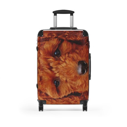 Irish Doodle Puppy Suitcases, Red Poodle Carryon, Medium or Large Hardcase
