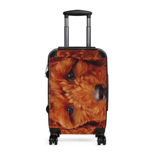 Irish Doodle Puppy Suitcases, Red Poodle Carryon, Medium or Large Hardcase