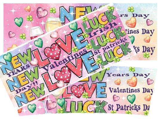 New Love Luck 40oz Tumbler Sublimation Design