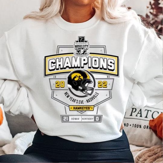 2022 Hawkeye Football TransPerfect Music City Bowl Champions Sweatshirt