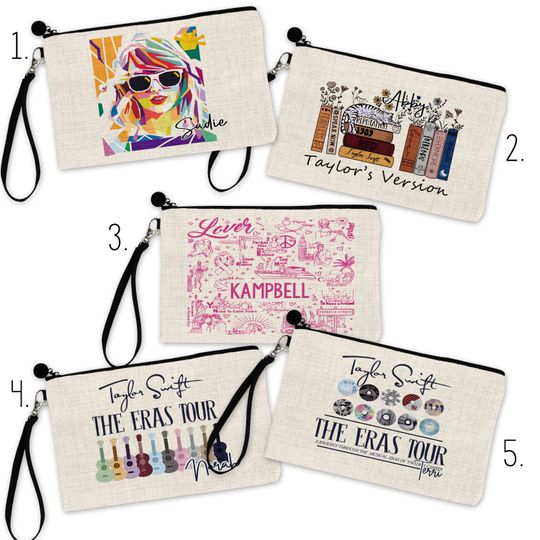 Personalized Cotton Cosmetic Bags, Pencil Bag, Makeup/Cosmetic Bag, Back to School Gift