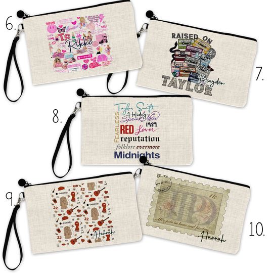 Personalized Cotton Cosmetic Bags, Pencil Bag, Makeup/Cosmetic Bag, Back to School Gift