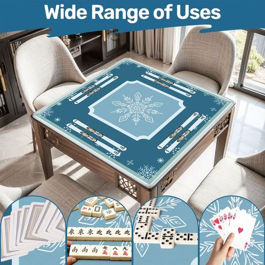 Ski Theme Mahjong Mat, Winter Theme Mahjong Mat, Mah jongg Mat