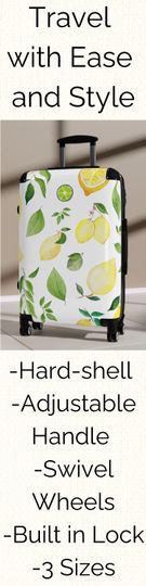 Lemon Theme Luggage, Fruit Merch