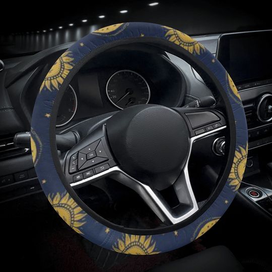 Blue Whimsy Goth Sun moon star Car sunshade windshield cover decor accessories, Witchy Celestial Window Sun Blocker sun shade, new car gift