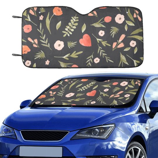 Witchy floral ritual Car sunshade for windshield