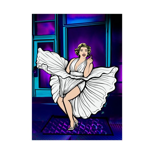 Marilyn Monroe Poster wall art - unique comic book style