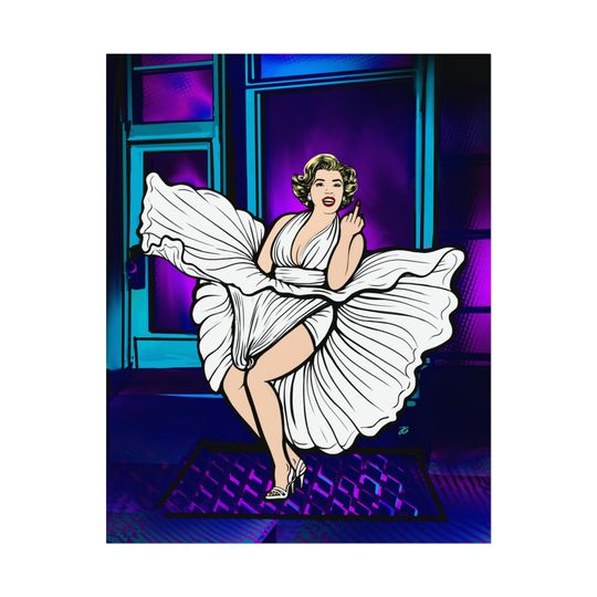 Marilyn Monroe Poster wall art - unique comic book style