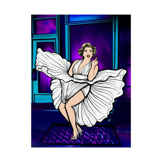 Marilyn Monroe Poster wall art - unique comic book style