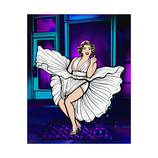 Marilyn Monroe Poster wall art - unique comic book style