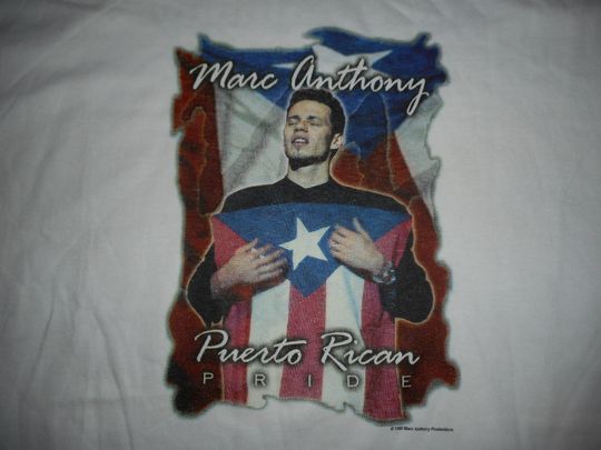 Vintage 90s 1999 Marc Anthony Puerto Rican Pride T-Shirt