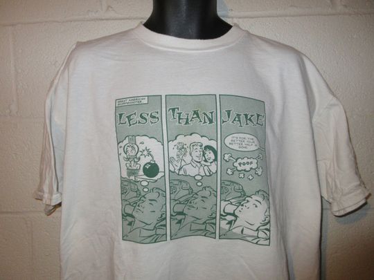 Vintage 90s Less Than Jake Comic Punk Band T-Shirt