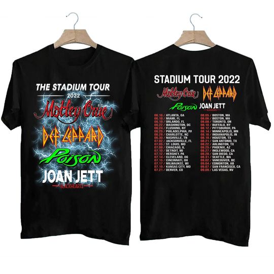 Motley Crue Stadium Tour Shirt Joan Jett 2022 Stadium Tour