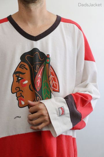 Black Hawks Nutmeg Chelios 90s Jersey XL