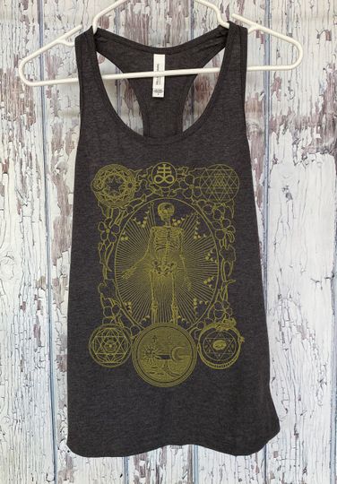 Women's ALCHEMIST Tank Top MAGIC Sacred Geometry Mystic Psychedelic Skeleton Tank