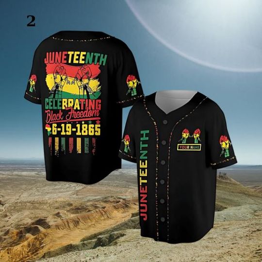 Black Pride Juneteenth Black Power American Baseball Jersey Shirt, Juneteenth Baseball Jersey, Juneteenth day gift