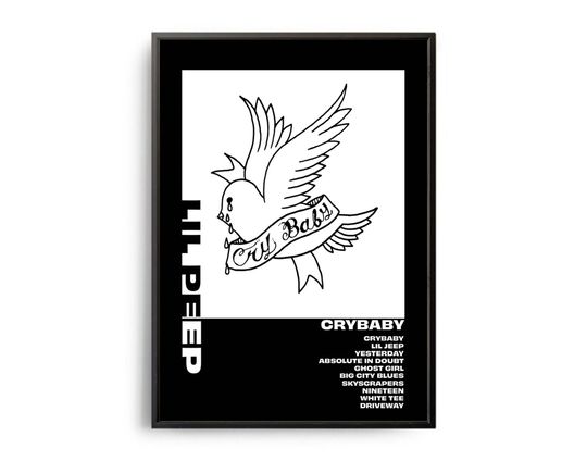 lil peep album poster crybaby wall art prints