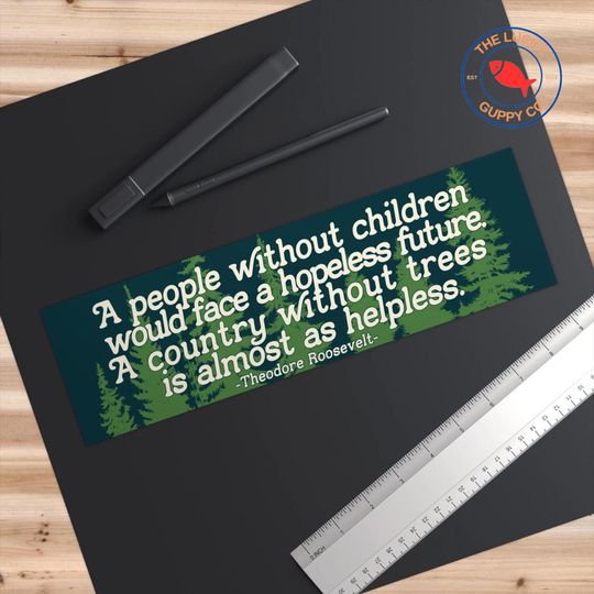 Country Without Trees Quote Sticker, Conservation Bumper Sticker, I Love Mother Earth
