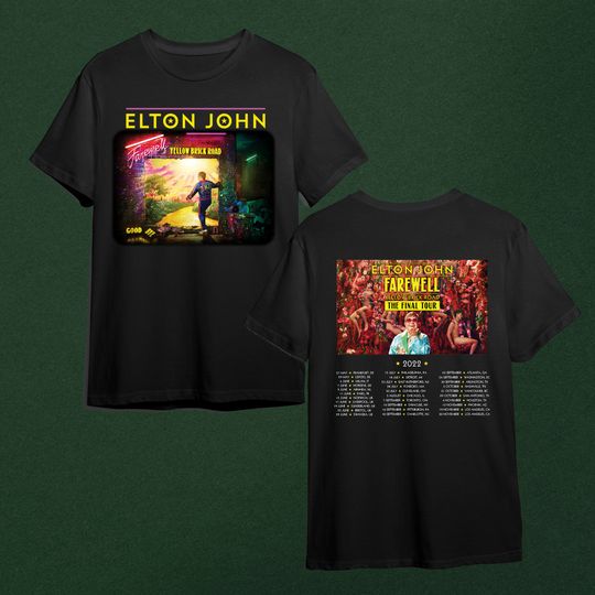 Elton John Farewell Tour 2022 North America new dates shirt