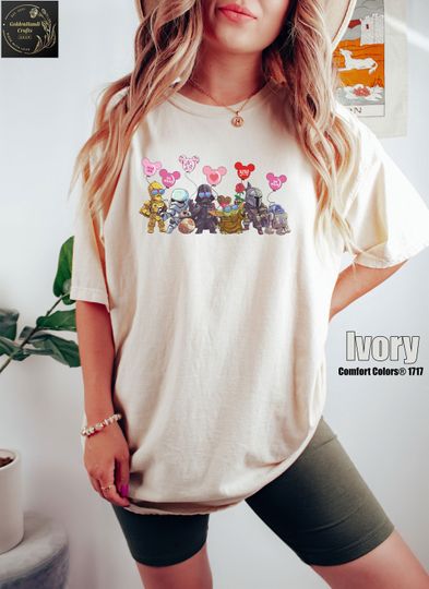 Star Wars Valentine Day Shirt, Mandalorian Valentine Shirt, Disney Valentine Shirt, Disney Star Wars, Valentine Couple Shirt