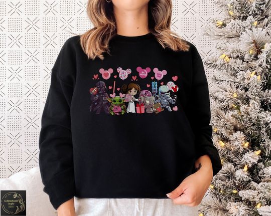 Disney Star Wars Valentines Day Sweatshirt, Star Wars Couple Sweatshirt