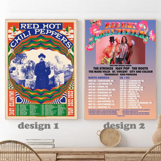 RHCP Unlimited Tour 22 23 Poster