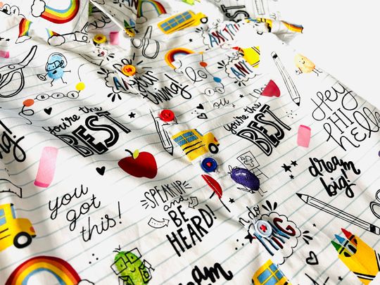 Little Scholar Button Down Short Sleeve Collared Shirt