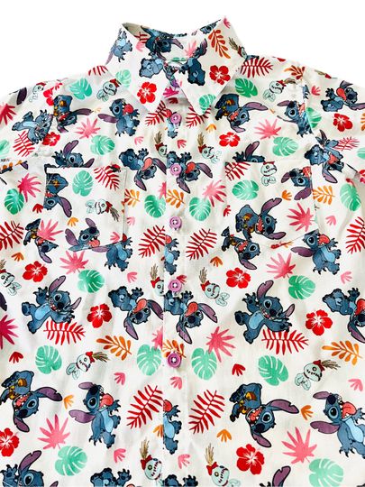 Lilo and Stitch Aloha Hawaiian button up shirt