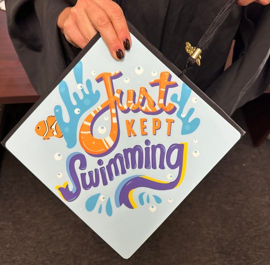 Grad Cap Topper Just Keep Swimming Finding Nemo